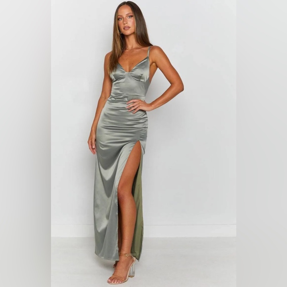 Freesia Formal Dress Khaki